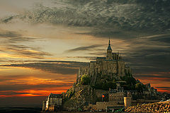  Abbey at sunset