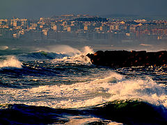  "Another windy day  in Lisbon..."