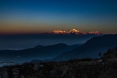  Mt. Kanchenjunga from Thambi View Point near Gnathang Valley, Sikkim.