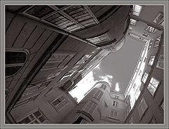 photo "An irregularly shaped slice of the Sky above."