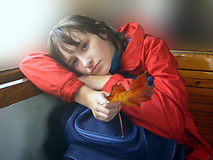 photo "Portrait with a leaflet"