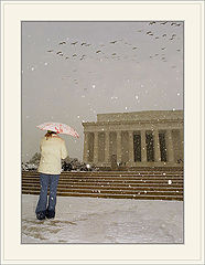 photo "First Snow -Lincoln Memorial"