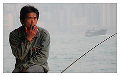 photo "Fishing in the harbour"