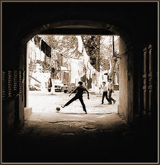 photo "Old court yard. Football."