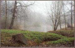 photo "Stone on a lakeside in October"