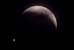 photo "The moon and Jupiter"