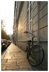 photo "Bicycle on the wall - Paris"