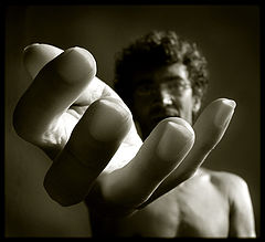 photo "Selfportrait with hand"