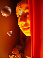 photo "bubles and stars in red"