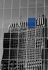 фото "blue on b&w"