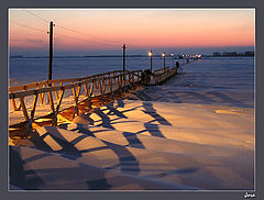 photo "Winter transition through the river"