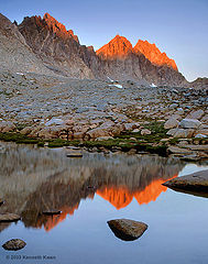 photo "Alpenglow Reflection, Dusy Basin"