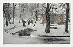 photo "Unexpected snowstorm at the end of the April"