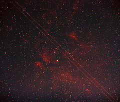 photo "Butterfly Nebula with an airplane"