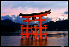 photo "Sunset over Miajima torri"