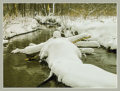 photo "Features of an alloy on a kayak during the winter"