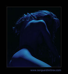 photo "deep blue. woman in waves"