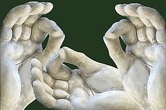 photo "Three magic hands in the dark"