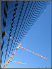 photo "Glass, sky and crane"