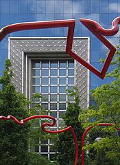 photo "Glass door & red tube"
