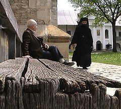 photo "scientist & monk"