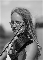 photo "Portrait of a girl playing violin."