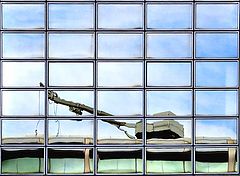 фото "Roof crane reflection"