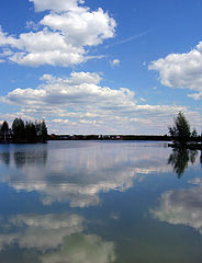 фото "озеро и облака"