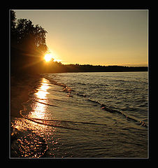 photo "Sunset on the Karelian lake"