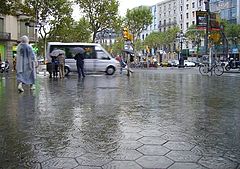 photo "Barcelona II - Raining on "Paseo de Gracia""