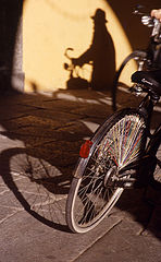 photo "Shadow of man in bicycle"