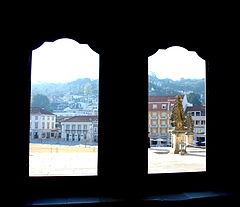 photo "alcobaзa, looking outside the church"