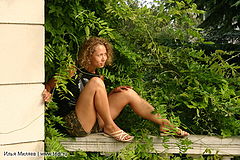 photo "Milana on a verandah in a garden. CR №02-16"