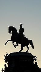 photo "czar nikolai I in front of isaacs cathedral"