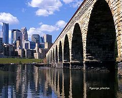 фото "Stone Arch Bridge to Minneapolis"