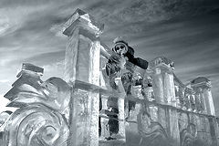 photo "Ice locks and their inhabitants"