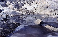 photo "In the ice a small lake"