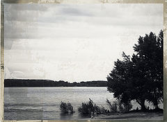 photo "The Volga river's compared to downpour."