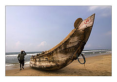 photo "The fisherman and boat"