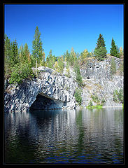 photo "Karelia. Opened marble mine in Ruskeala"