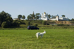 фото "Коза, Пежо и Лужецкий Монастырь (г. Можайск)"