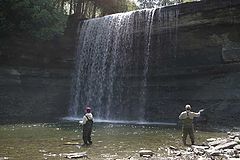 photo "salmon fishing at bridal veil falls"