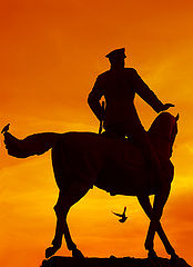 photo "The marshal and pigeons"