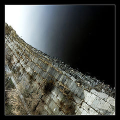 photo "About hateful autumn, cold water and stones at old quay"