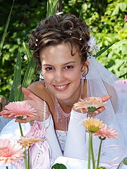 фото "Невеста с герберами."