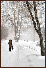 photo "The snowstorm and the woman"