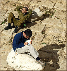 photo "Writing and thinking"