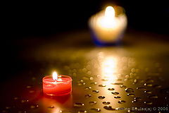 photo "Candles and water drops"