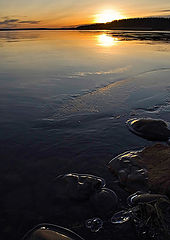 фото "этюд про декабрьский закат на озере"