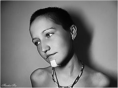 photo "Strange portrait Tas  with an adhesive plaster"